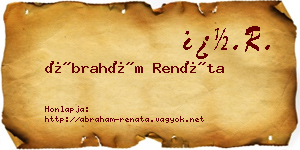 Ábrahám Renáta névjegykártya